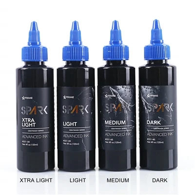 Organik 4oz 120ml kulrang rangli bo'ylama qora tatuirovka siyohi