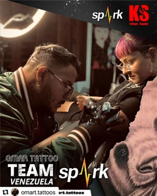 Spark kartridjlari homiysi tatuirovka rassomi