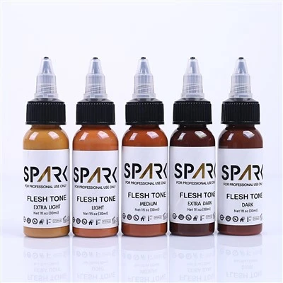 Professional 5-rang 30ml organik terining go'shti real va doimiy bo'yanish uchun doimiy tatuirovka siyoh