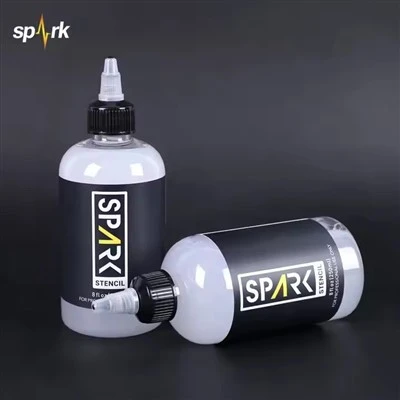 Spark Vegan stencilga tezkor tezkor ro'za - Qurilishi formulasi Gel 8 Oz (240 ml) tattuo stencil dasturi uchun