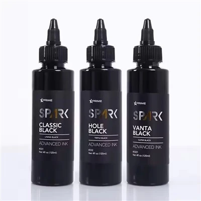 Spark zavodi maxsus sifatli quyuq qora yuvinish pigmenti pigment Coler Mixle professional vitse qora tatuirovka siyohi