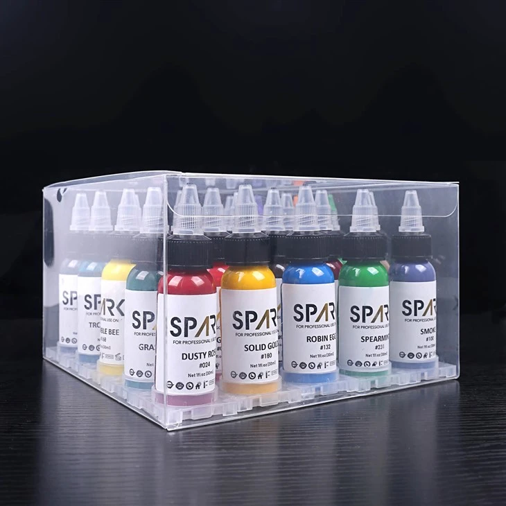 Spark 25 shisha tatuirovka 1 oz 30 ml 25 ni hisoblash har birini tanlash uchun 66 rangni tashkil qiladi