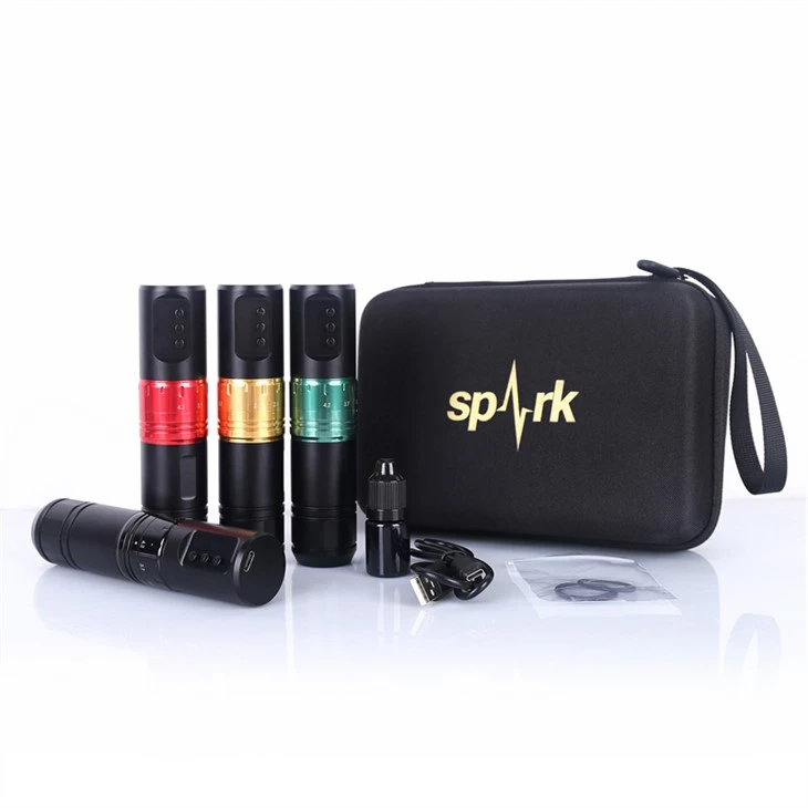 1600mAh Spark Tattoo Machine Simsiz Tatuirovka mashinasi Professional
