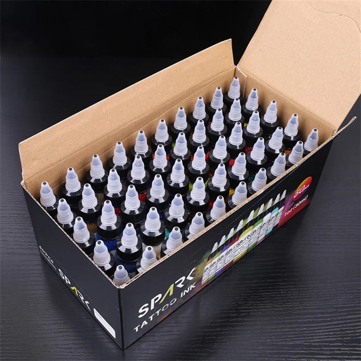 50 ta rangli to'plamlar Premium Spark Tattoo Ink Tattoo Supply Tattoo Ink Set
