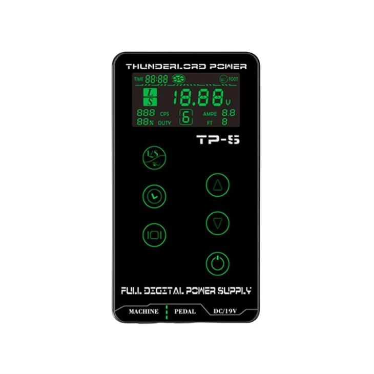 Bobinli va aylanadigan tatuirovka mashinalari uchun LCD tatuirovka materiallari Mini quvvat manbai tatuirovkalari