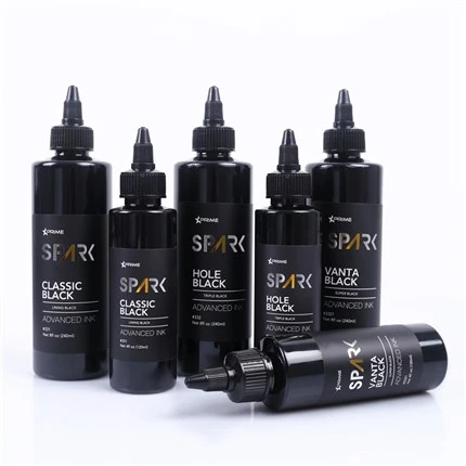 Super Qora 8OZ Qora Siyoh Seriya Vanta Qora Spark Tattoo Ink Tattoo Ink Set