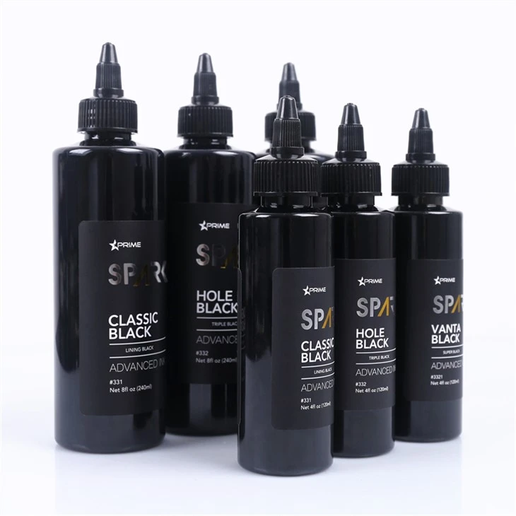 Triple Black 8OZ Hole Black Black Ink Series Spark Tattoo Ink Tattoo Ink Set